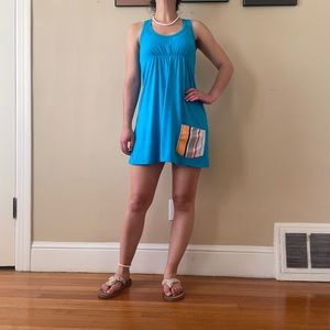 Hurley blue swim cover-up mini dress